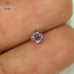 0.20 CT Cushion Shape Natural Diamond Pink Color I1 Clarity (3.14 MM)