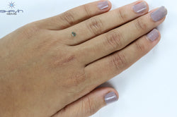 0.12 CT Heart Shape Natural Diamond Green Color SI2 Clarity (3.78 MM)