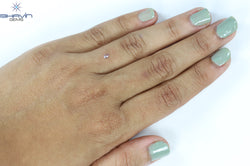 0.07 CT Pear Shape Natural Diamond Pink Color SI1 Clarity (3.50 MM)