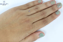 0.12 CT Pear Shape Natural Diamond Pink Color SI1 Clarity (4.10 MM)