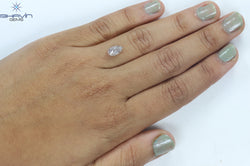 0.39 CT ペアシェイプ ナチュラル ルース ダイヤモンド ソルト アンド ペッパー カラー I3 クラリティ (5.27 MM)