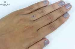 0.34 CT Marquise Shape Natural Loose Diamond Pink Color SI1 Clarity (6.90 MM)
