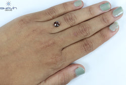 1.44 CT Cushion Shape Natural Diamond Brown Pink Color SI2 Clarity (6.33 MM)