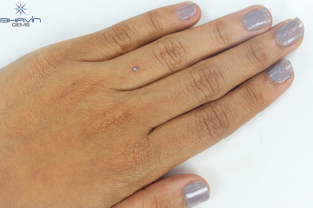 0.06 CT Marquise Shape Natural Loose Diamond Pink Color SI1 Clarity (3.76 MM)