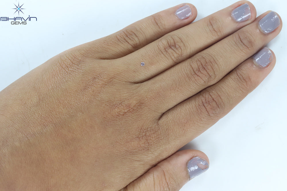0.03 CT Round Shape Natural Diamond Pink (Argyle) Color SI1 Clarity (1.93 MM)