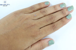 0.09 CT Pear Shape Natural Diamond Pink Color VS2 Clarity (3.88 MM)