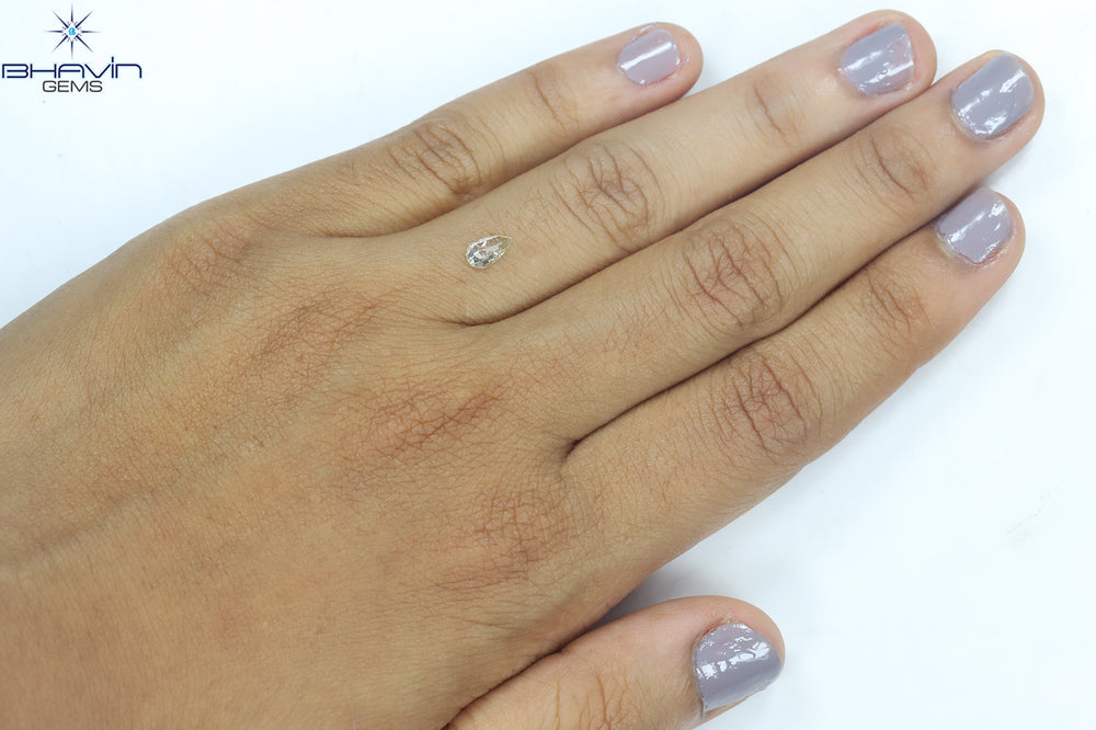 0.23 CT Pear Shape Natural Diamond White Color VS1 Clarity (6.27 MM)
