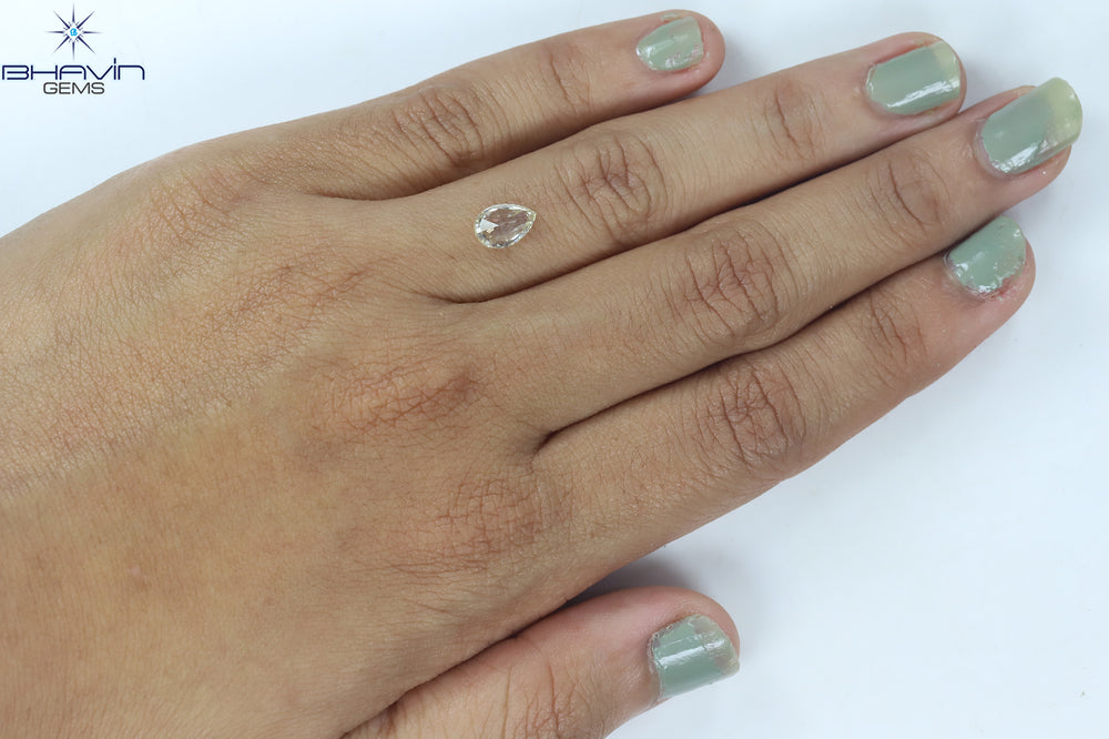 0.89 CT Pear Shape Natural Diamond Yellow Color VS2 Clarity (8.00 MM)