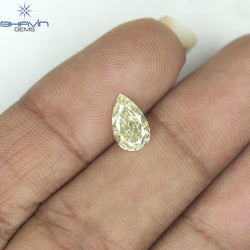 GIA Certified 1.03 CT Pear Natural Diamond Yellow Color SI1 Clarity (8.51 MM)