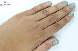0.05 CT Pear Shape Natural Diamond Pink Color SI1 Clarity (2.96 MM)