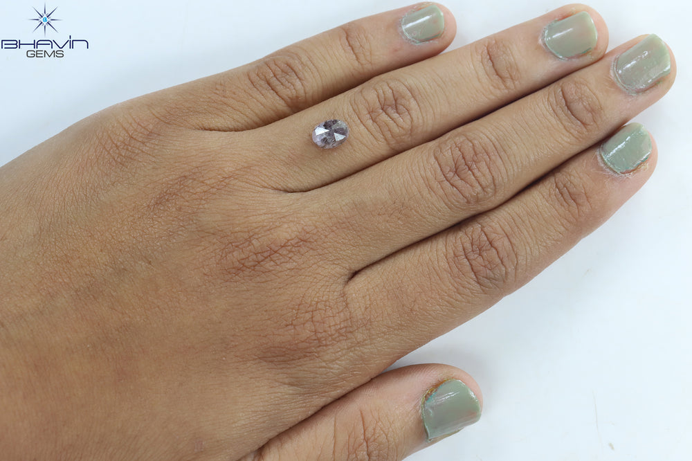 0.18 CT オーバル シェイプ ナチュラル ダイヤモンド ピンク カラー VS2 クラリティ (3.95 MM)