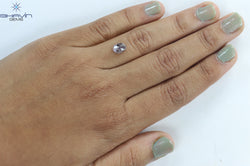 0.18 CT オーバル シェイプ ナチュラル ダイヤモンド ピンク カラー VS2 クラリティ (3.95 MM)