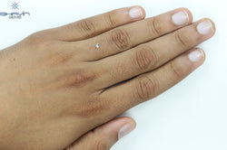 0.14 CT Pear Shape Natural Diamond Pink Color SI1 Clarity (4.00 MM)