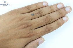 0.68 CT Emerald Shape Natural Diamond Salt And Pepper Color I3 Clarity (5.72 MM)
