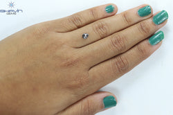 0.50 CT Pear Shape Natural Loose Diamond Salt And Pepper Color I3 Clarity (5.57 MM)