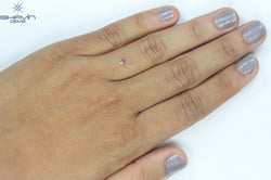 0.10 CT Pear Shape Natural Diamond Pink Color I2 Clarity (4.02 MM)