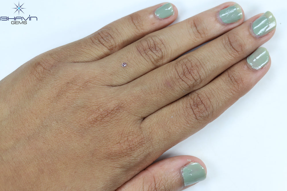 0.05 CT Oval Shape Natural Diamond Pink Color SI1 Clarity (2.48 MM)