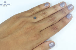 0.81 CT Rough Shape Natural Diamond Salt And Pepper Color I3 Clarity (4.85 MM)