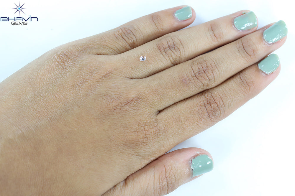 0.09 CT Oval Shape Natural Diamond Pink Color SI2 Clarity (3.31 MM)