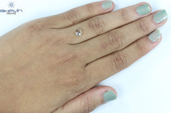 0.81 CT Heart Shape Natural Diamond Brown Color VS1 Clarity (4.94 MM)