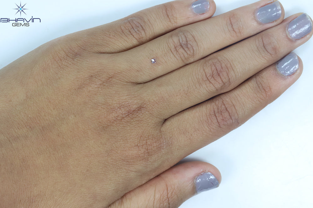 0.05 CT Radiant Shape Natural Diamond Pink Color SI2 Clarity (2.00 MM)