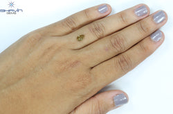 0.65 CT Pear Shape Natural Diamond Green (Chameleon) Color SI2 Clarity (4.20 MM)