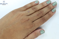 0.10 CT Oval Shape Natural Diamond Pink Color SI2 Clarity (3.63 MM)