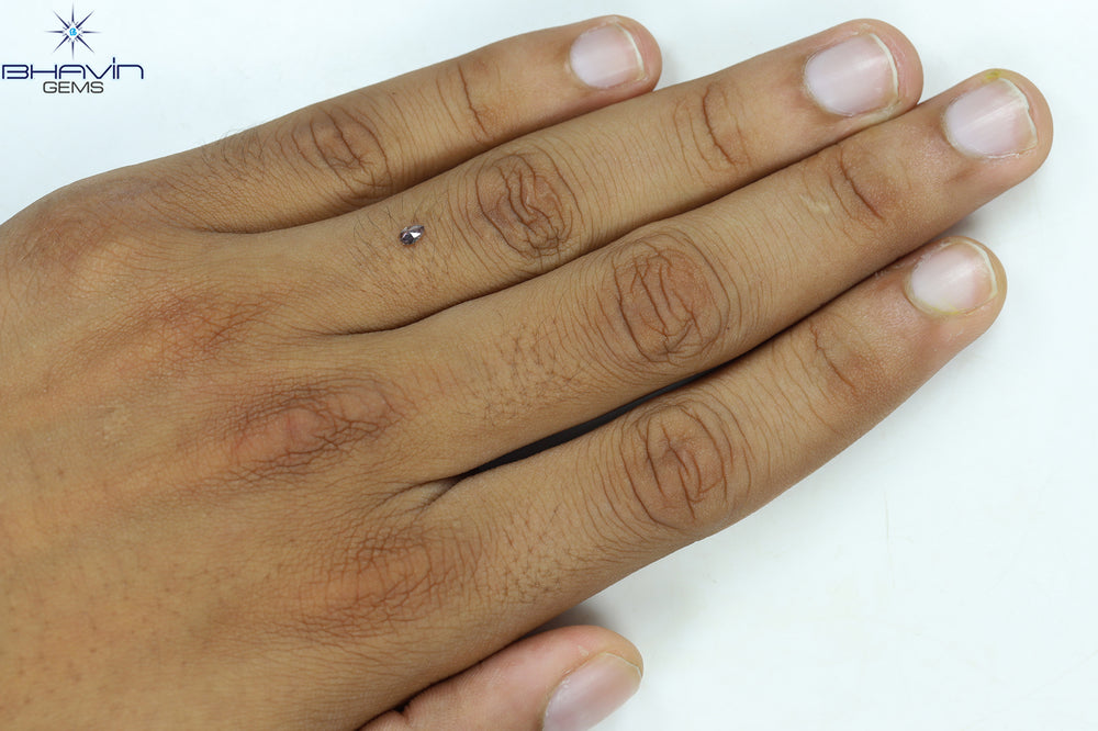 0.10 CT Pear Shape Natural Diamond Pink Color I1 Clarity (3.80 MM)