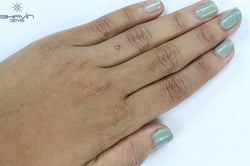 0.08 CT Radiant Shape Natural Diamond Pink Color I1 Clarity (2.84 MM)