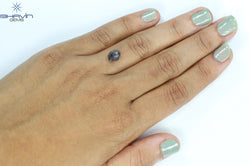 2.49 CT Rough Shape Natural Diamond Salt And Pepper Color I3 Clarity (7.36 MM)