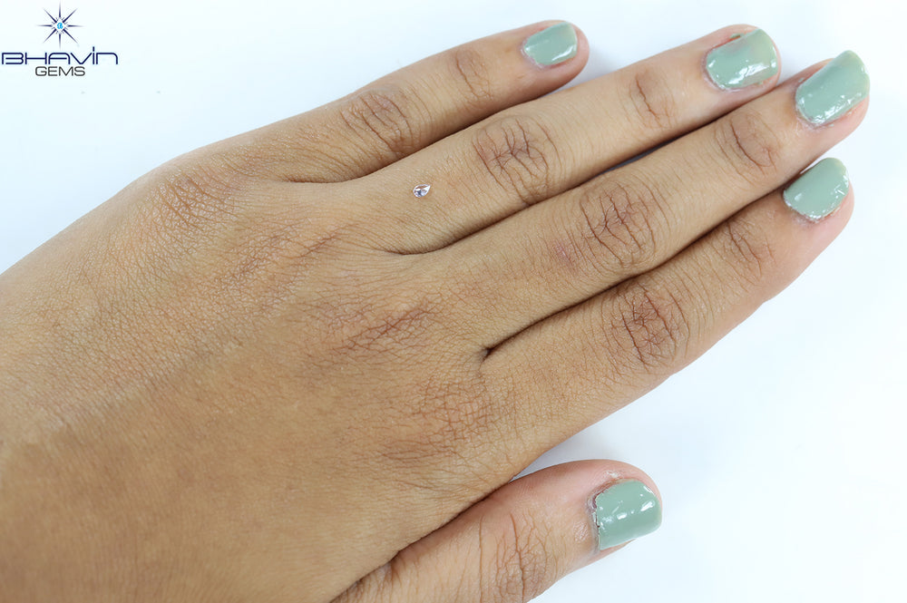 0.04 CT Pear Shape Natural Diamond Pink Color VS2 Clarity (2.84 MM)