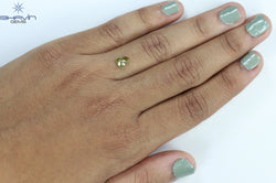 0.64 CT Pear Shape Natural Diamond Green Color I2 Clarity (6.48 MM)