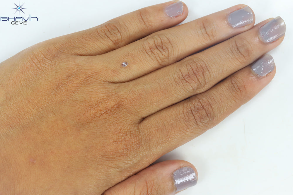 0.06 CT Oval Shape Natural Diamond Pink Color I1 Clarity (2.83 MM)