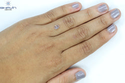 0.55 CT Oval Shape Natural Diamond Pink Color I2 Clarity (5.69 MM)