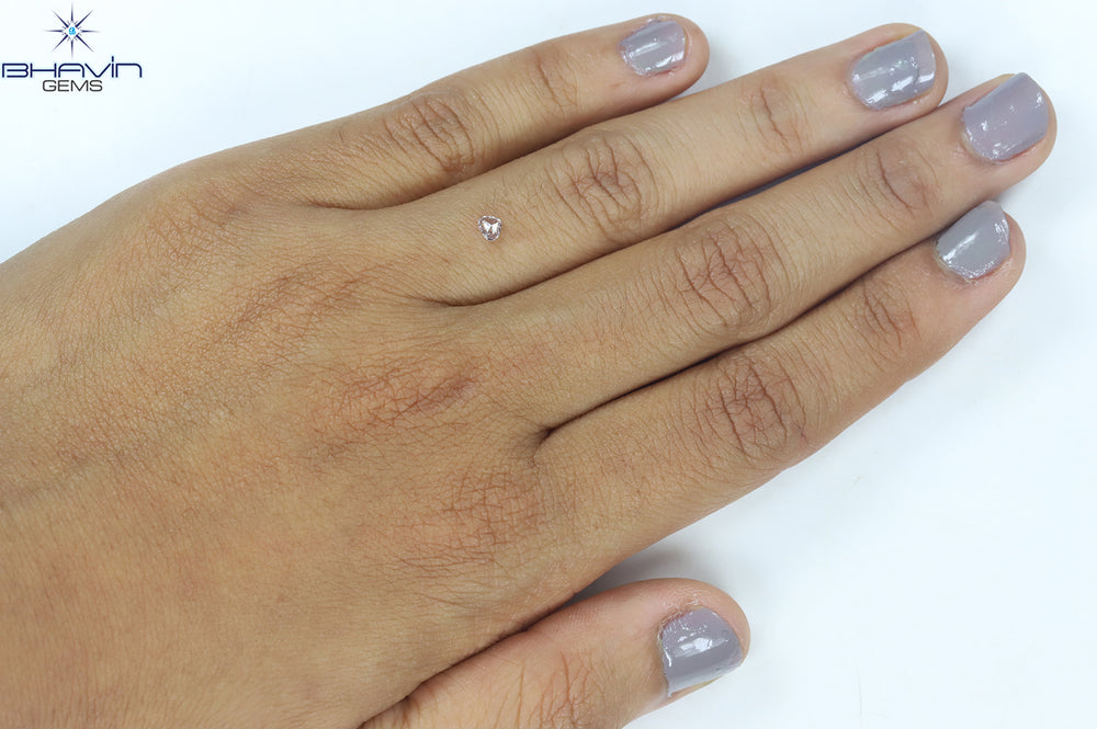0.14 CT Radiant Shape Natural Diamond Pink Color SI1 Clarity (3.27 MM)