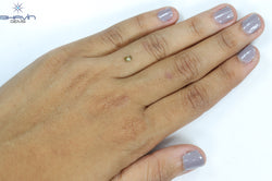 0.24 CT Oval Shape Natural Diamond Green (Chameleon) Color SI1 Clarity (4.20 MM)