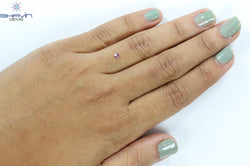 0.07 CT Radiant Shape Natural Diamond Pink Color I1 Clarity (2.80 MM)