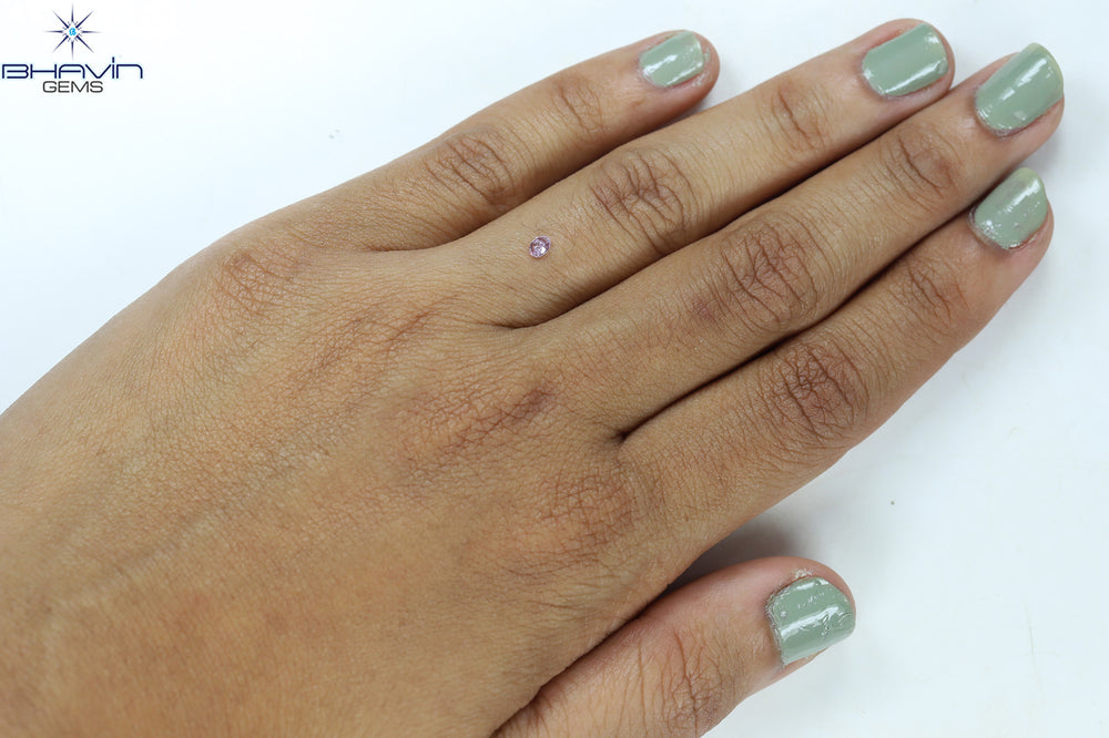 0.09 CT Oval Shape Natural Diamond Pink Color I2 Clarity (3.15 MM)