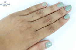 0.06 CT Radiant Shape Natural Diamond Pink Color I1 Clarity (2.33 MM)