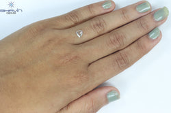 0.35 CT Triangle Shape Natural Diamond White Color SI1 Clarity (6.05 MM)