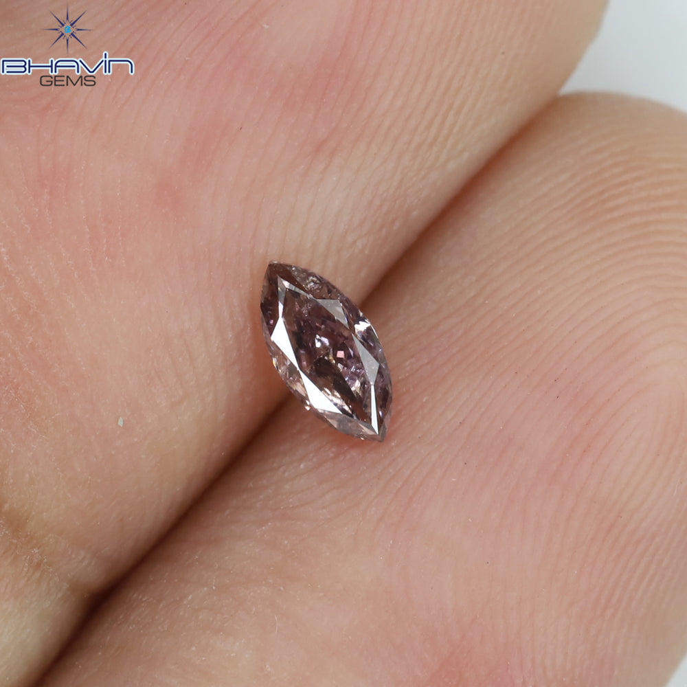 0.15 CT Marquise Shape Natural Loose Diamond Pink Color VS2 Clarity (5.31 MM)