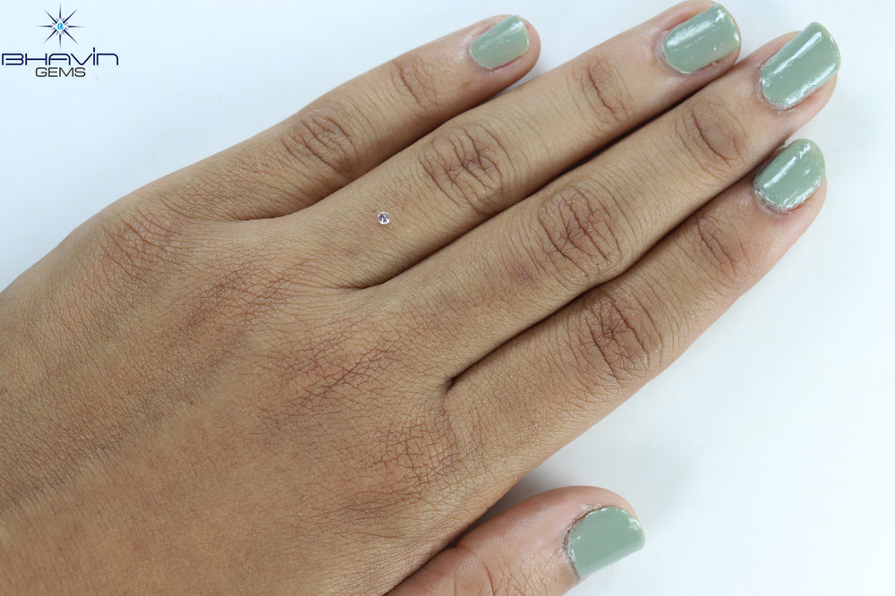 0.02 CT Round Shape Natural Diamond Pink (Argyle) Color SI2 Clarity (1.57 MM)
