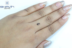 0.27 CT Enhanced Pear Shape Natural Loose Diamond  Brown(Pink) Color VS2 Clarity (5.58 MM)