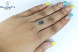 1.18 CT Slice Shape Natural Diamond Salt And Pepper Color I3 Clarity (12.06 MM)