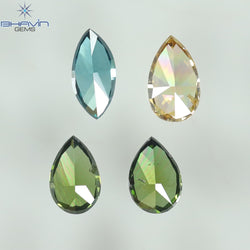 0.37 CT/4 Pcs Mix Shape Natural Diamond Pink Color VS2 Clarity (4.14 MM)
