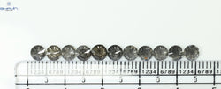 3.12 CT/11 Pcs Round Shape Natural Loose Diamond Salt And pepper Color I3 Clarity (4.25 MM)