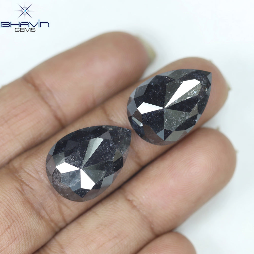 17.91 CT Pear Shape Natural Loose Diamond Salt And Pepper Color