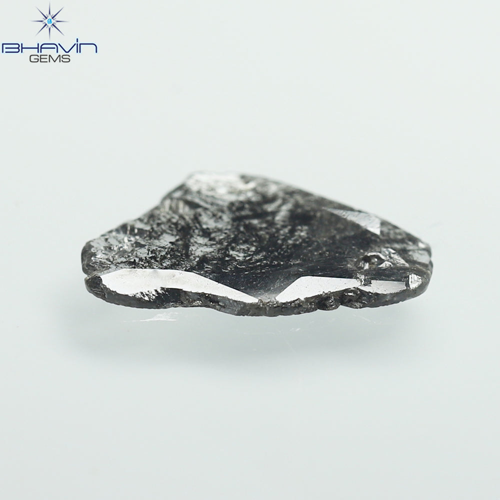 0.95 CT Slice Shape Natural Diamond Salt And Pepper Color I3 Clarity (11.94 MM)