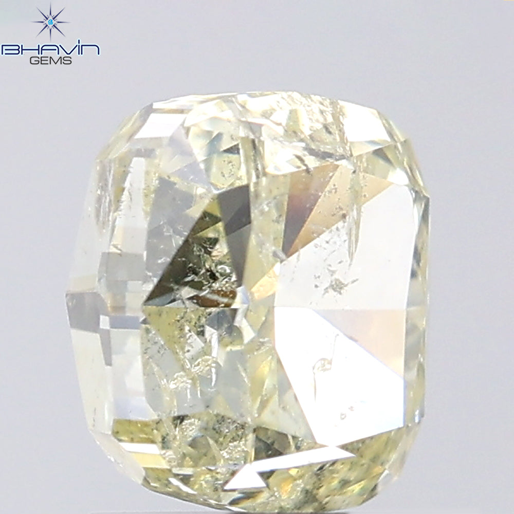 1.81 CT Cushion Shape Natural Diamond Yellow Color I2 Clarity (6.30 MM)