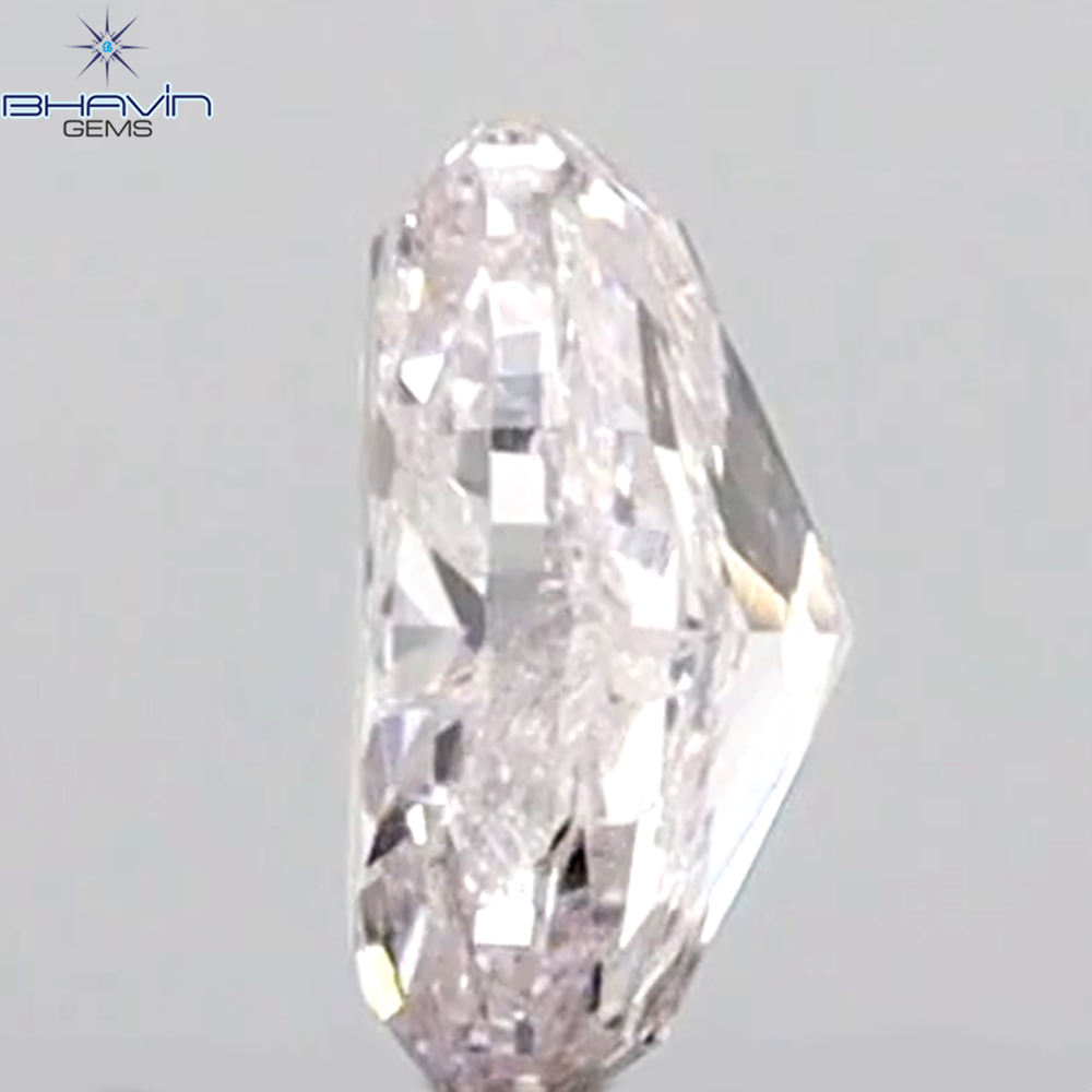 0.24 CT Oval Shape Natural Diamond Pink Color SI2 Clarity (4.33 MM)